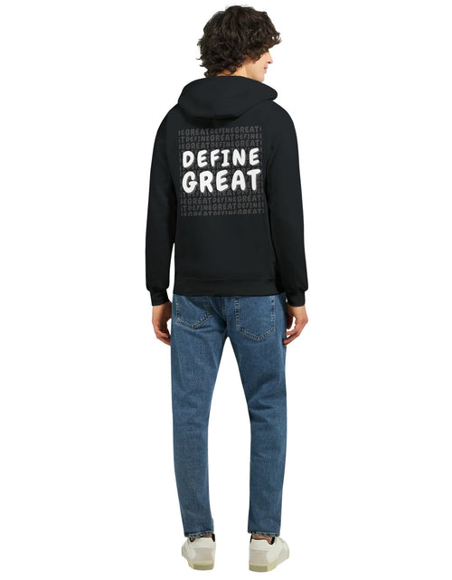 Load image into Gallery viewer, DEFINE GREAT Unisex Zip Hoodie (Back Graphic)
